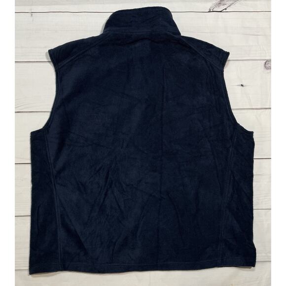 Columbia Vest Mens Size XXL Blue Fleece Full Zip Pockets Outdoor Hiking Camping - Picture 2 of 5